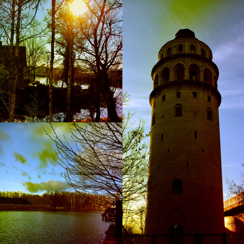 Blick über das Wasser am Abend